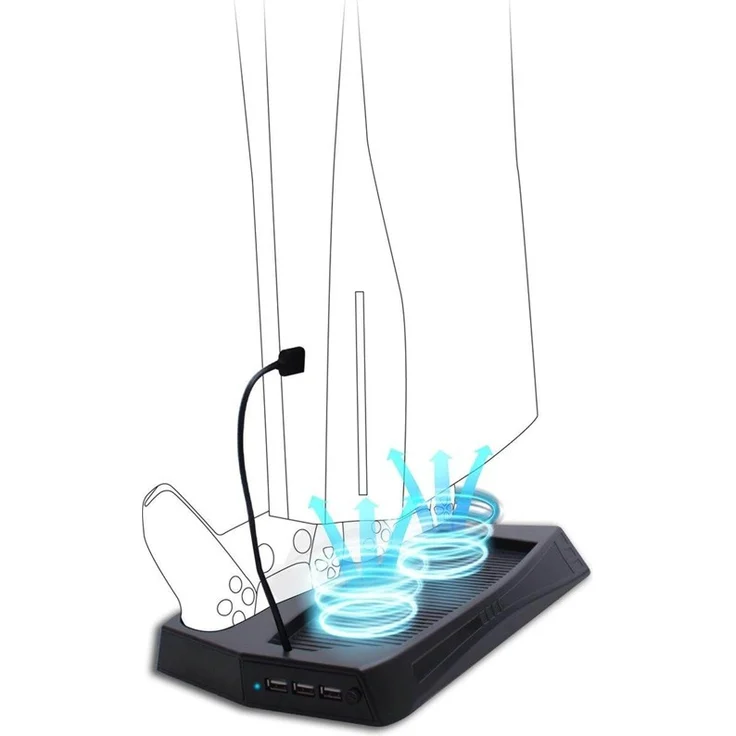 Freaks And Geeks Docking Station mit Ladestation und Belüftung für DualSense Controller - PS5 - Sony PlayStation 5