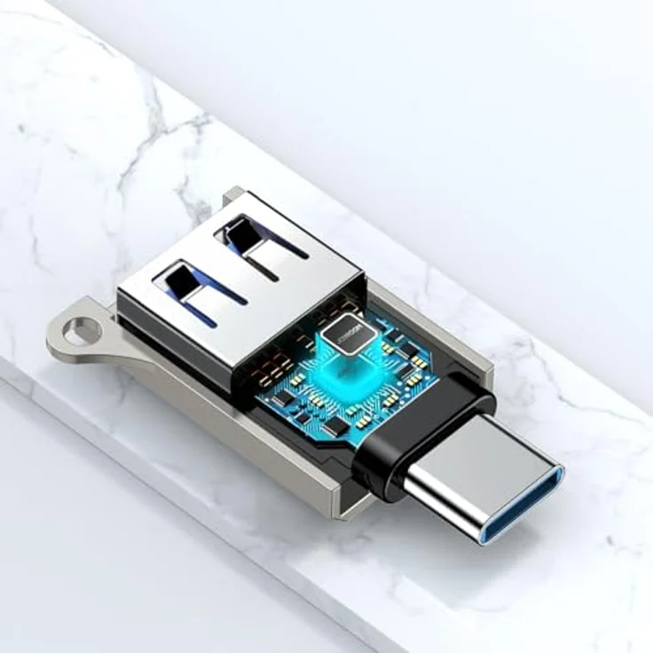 JOYROOM S-H151 OTG-Adapter, USB-C Stecker / USB-A Buchse, 5 Gbit/s, kratzfest, Silber – Bild 3