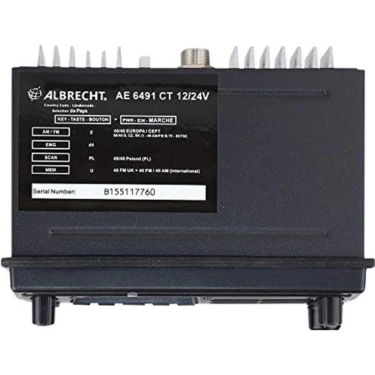 Albrecht AE 6491, Multi-Standard CB Funkgerät mit 12/24V Konverter, Frontlautsprecher und Weitwinkel LCD, schwarz – Bild 6