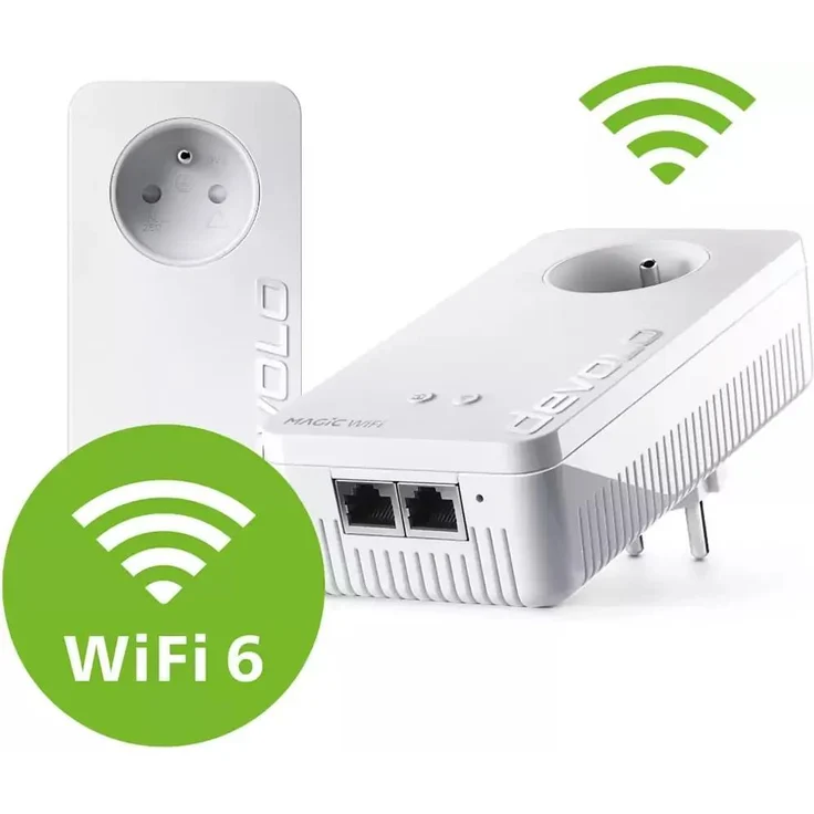Devolo Magic 2 WiFi 6 next Starter Kit, 3000 Mbit/s, Gigabit Ethernet, Weiß