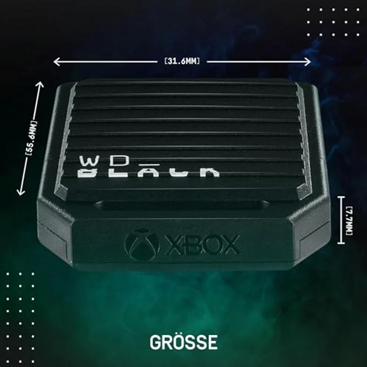WD Black C50, Externe SSD mit 2 TB, Designed for Xbox, schnelle NVMe Technologie, schwarz – Bild 2