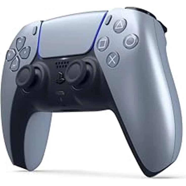 Playstation DualSense Wireless-Controller - Sterling Silver, immersives haptisches Feedback, adaptive Trigger, integriertes Mikrofon – Bild 3