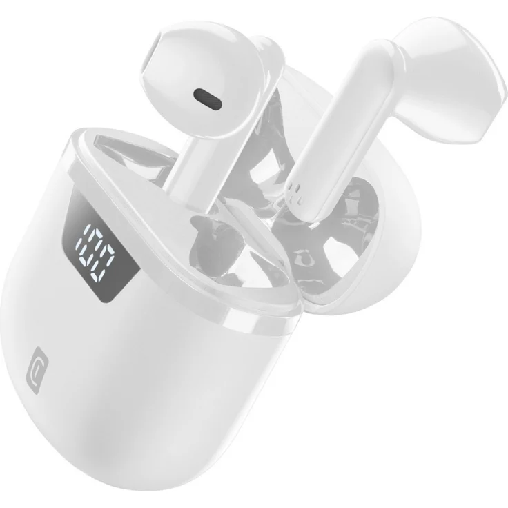 Cellularline Bt Earphones Seek Pro Tws Univ. White, Kabelloses Kapsel-Headset mit schneller Aufladung und Touch-Steuerung