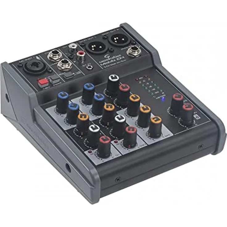 Soundsation MIOMIX 104 Professionelles 5-Kanal-Audio-Mischpult mit digitalem Echo-Effekt - ideal für Homerecording, Live-Gigs und Podcasting