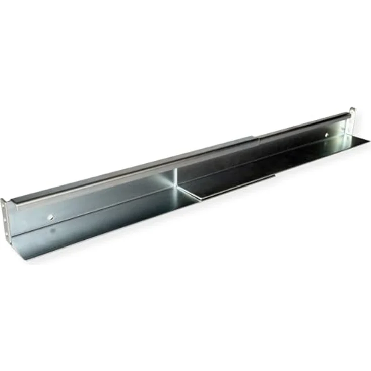 ROLINE Gleitschienen Set, tiefenvariabel 350-600mm, galvanisiertes Stahlblech, 100 kg Belastbarkeit, inkl. Befestigungsmaterial – Bild 1
