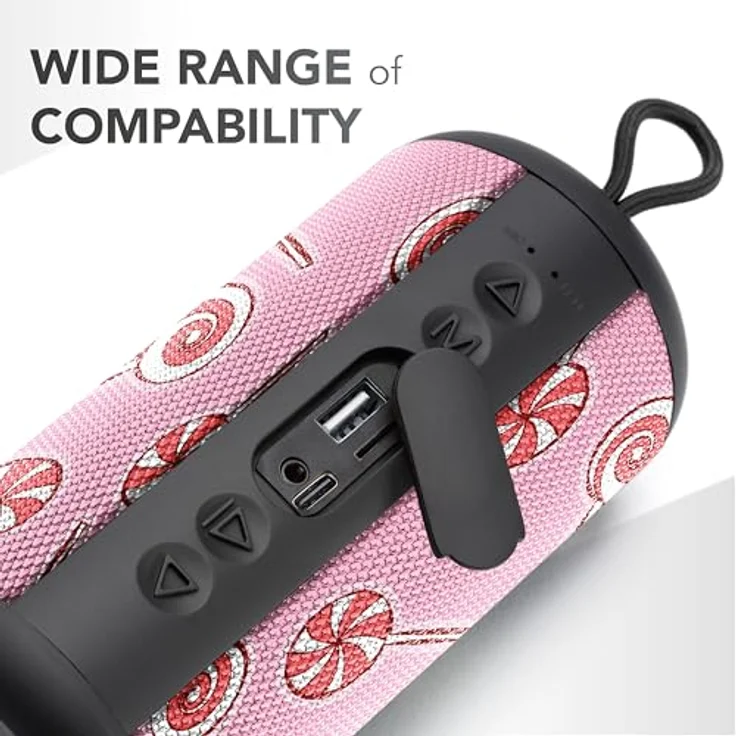 Music Sound Vertical Bluetooth-Lautsprecher, 5 Watt Leistung, Wireless, 4 Stunden Wiedergabezeit, Bluetooth 5.0, Rosa – Bild 3
