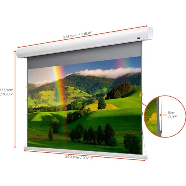 celexon HomeCinema Motorleinwand Tension 243x 136 cm 110'' - Dynamic Slate ALR – Bild 5