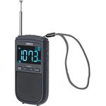 Camry CR 1905 Mini-Radio, tragbar mit LCD-Anzeige, USB-C, 20 Sender, Alarm- und Sleep-Funktion, 6x2x11cm