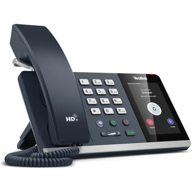 Yealink MP54 E2, VoIP-IP-Telefon in Grau mit 4" LCD-Display und kabelgebundenem Mobilteil – Bild 4