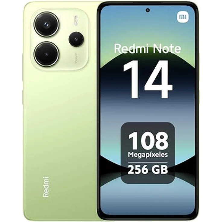 Xiaomi Redmi Note 14 Smartphone, 8 GB RAM 256 GB, 6,67 Zoll AMOLED Display, 120 Hz, 108 MP Kamera, NFC, 33 W Turboaufladung, 5500 mAh, Limettengrün – Bild 1