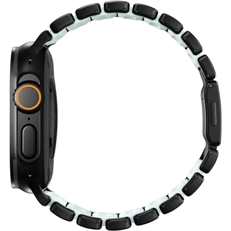 Nomad Stratos Band - 49mm | Black Titanium | Icy Blue Glow FKM | Intelligentes tragbares Accessoire – Bild 3