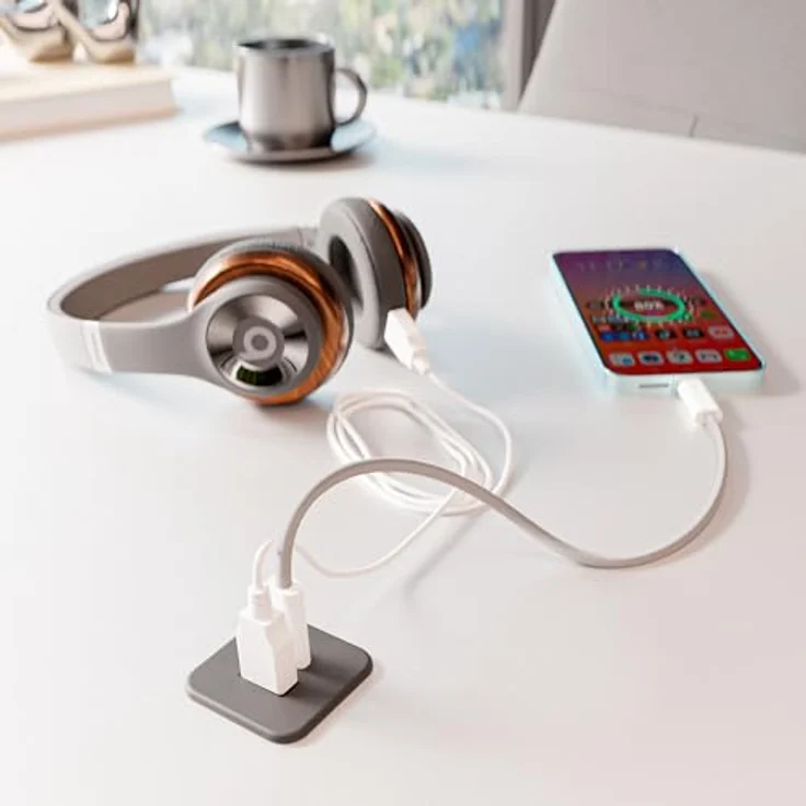 kalb USB Einbau-Ladehub 2-in-1, mit USB-A & USB-C Anschlüssen, 12 VDC Eingang, 5 V/3 A und 9 V/2.2 A Ausgängen, Schwarz – Bild 2