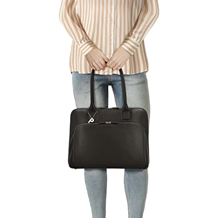 Picard Shopper Milano, eleganter Business-Shopper aus strukturiertem Rindsleder für Laptops bis 15 Zoll, schwarz – Bild 6