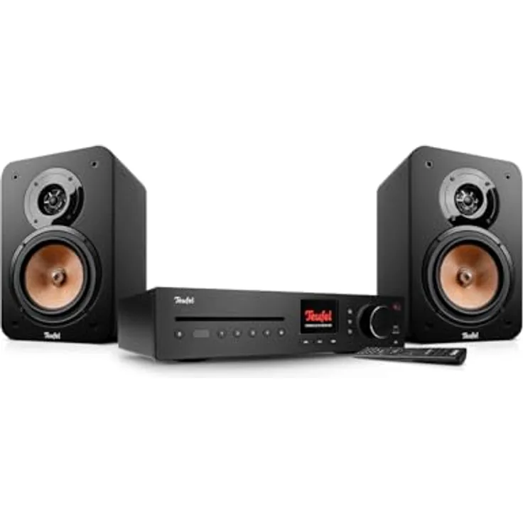Teufel Ultima 20 KOMBO 3 SE, HiFi Stereo System mit Bluetooth, CD-Receiver, DAB+ Digitalradio, kraftvoll, schwarz