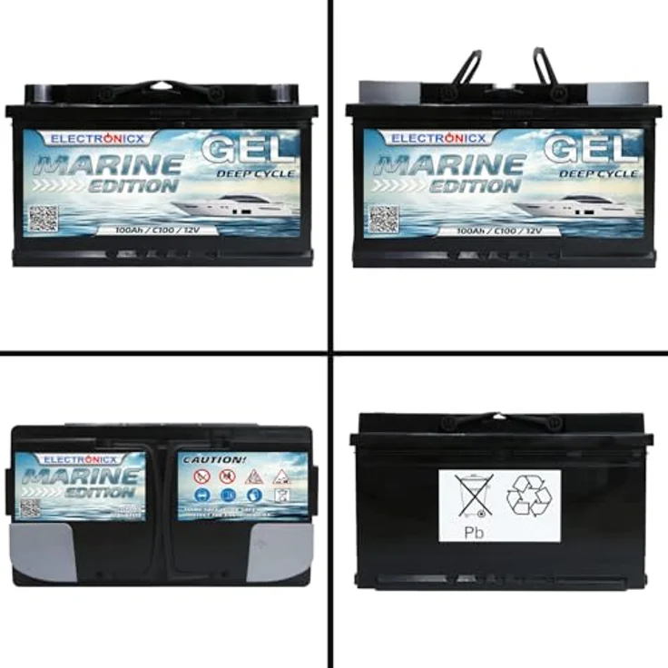Electronicx Marine Edition GEL Batterie 100Ah 12V - wartungsfreie, zyklenfeste und auslaufsichere Bootsbatterie für Wohnmobil und Yacht – Bild 9