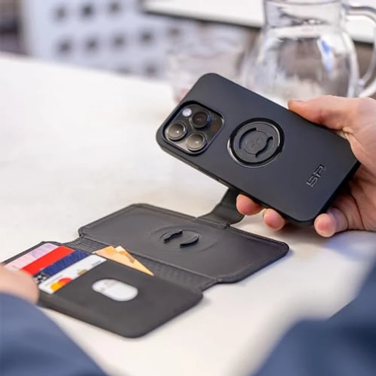 SP CONNECT Magnetic Flip Cover M | Rundumschutz, 4 Kartenfächer, RFID-Schutz für Smartphones bis 6,1 Zoll – Bild 3