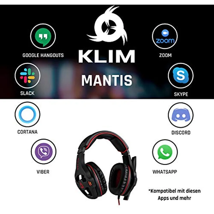 KLIM Mantis Gaming Headset - NEU 2023 - USB - Headset mit Mikrofon für PC, PS4, PS5, Nintendo Switch, Mac + 7.1 Surround Sound Noise Cancelling Gaming Kopfhörer - PS5 Headset – Bild 4