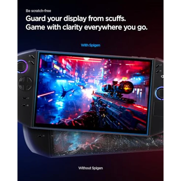 Spigen Glas.tR Slim Schutzfolie, 2 Stück, kompatibel mit Lenovo Legion Go Gen 2, kratzfest, 9H Härte, kristallklar – Bild 3