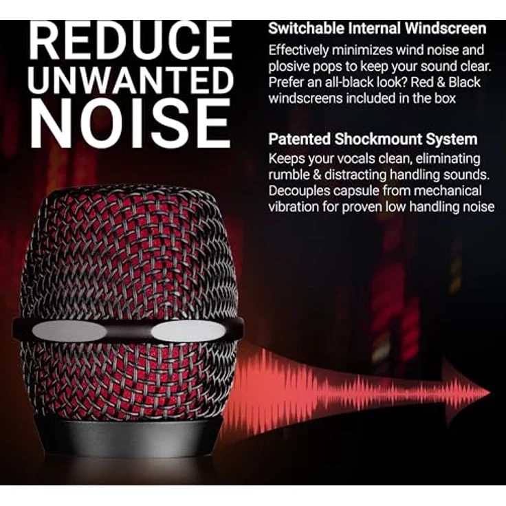 WD Electronics V7 Vintage Edition, Dynamisches Gesangsmikrofon mit DMC7-Kapsel und patentiertem Shockmount – Bild 8