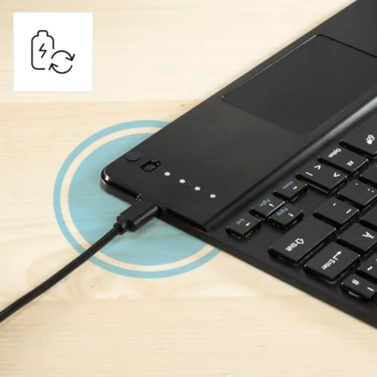 Hama Hülle mit Bluetooth-Tastatur für iPad Air 11" (25/24)/10.9" (22/20), Touchpad, magnetisches Tablet Case, schwarz – Bild 5