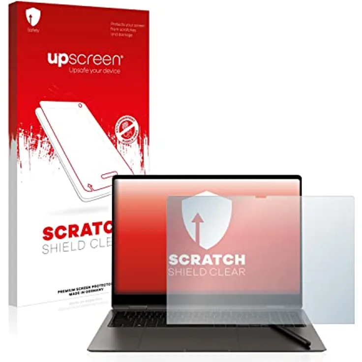upscreen Schutzfolie für Samsung Galaxy Book3 Pro 360 16" – Kristall-klar, Kratzschutz, Anti-Fingerprint