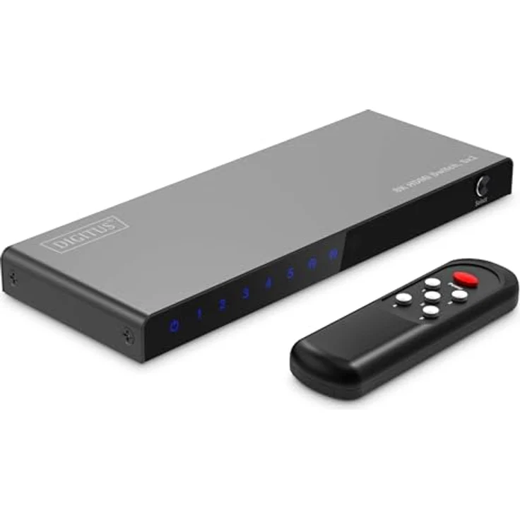 DIGITUS DS-55334 HDMI Switch 5x1 – UHD 8K/60 Hz – HDCP 2.3 & HDMI 2.1 – HDR, CEC - Für TV, Monitor, PS5, PS4, Xbox – Bild 5