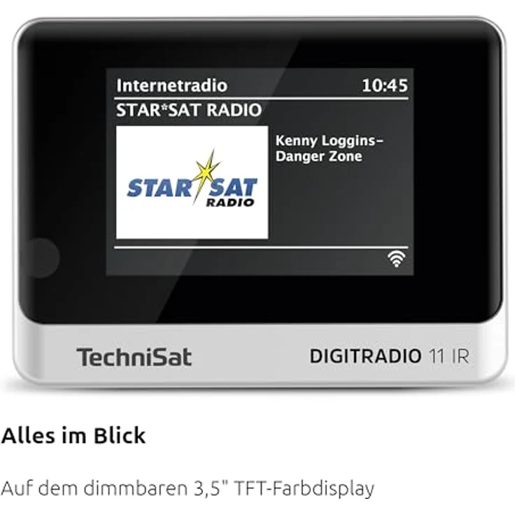 TechniSat DIGITRADIO 11 IR - DAB+ und Internetradio Adapter (WLAN, Farb-Display, Bluetooth, Fernbedienung, Wecker, ohne Lautsprecher, optimal zur Aufrüstung bestehender HiFi-Anlagen) schwarz/Silber – Bild 5