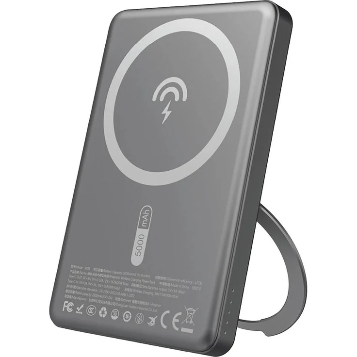 Dudao K28S, Powerbank mit MagSafe und Ladestation, 20W PD, 5000mAh, grau