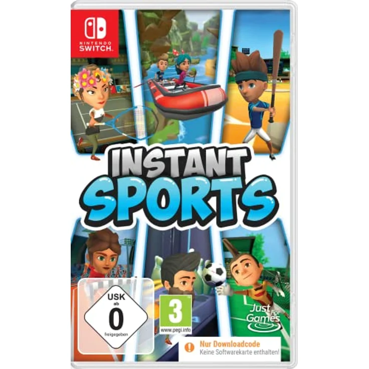 Markt + Technik INSTANT SPORTS - Sport Spiele für Nintendo Switch, 6 Disziplinen inkl. Tennis, Bowling, Baseball, Download Code in der Box, 1-8 Spieler – Bild 1