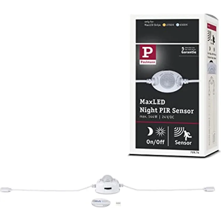 Paulmann 70974 LED Stripe MaxLED Night Bewegungssensor max. 144 Watt Lichtband Weiß Lichtstreifen Kunststoff LED Band
