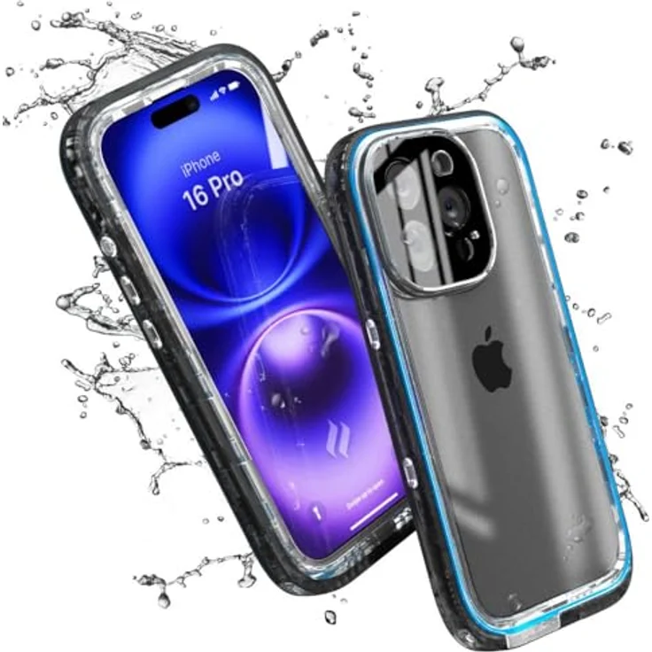 Catalyst Total Protection Case für Apple iPhone 16 Pro, wasserdicht bis 10 m, schockresistent, transparente Smartphone Hülle – Bild 1