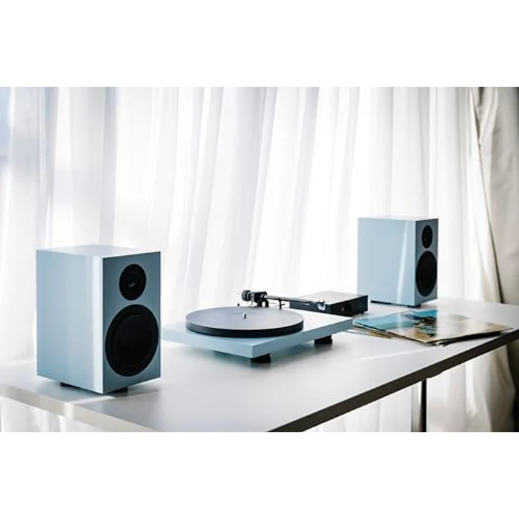 Pro-Ject Colourful Audio System 2, HiFi-Stereosystem mit Debut EVO 2 Plattenspieler, MaiA S3 Verstärker und Speaker Box 5 S2 Lautsprechern, seidenmatt schwarz – Bild 3