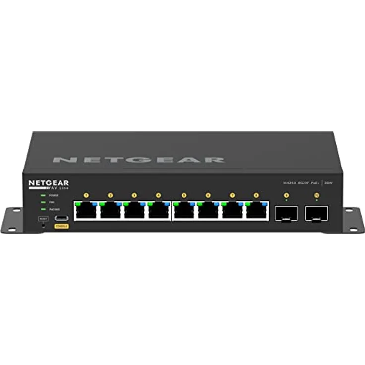 NETGEAR AV Line M4250-8G2XF-PoE+ vollständig verwalteter Desktop-Switch (GSM4210PX)