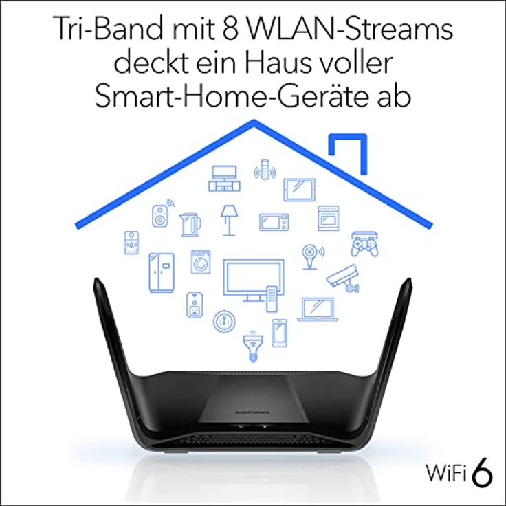 NETGEAR RAX70 - Wireless Router - 4-Port-Switch - GigE - 802.11a/b/g/n/ac/ax - Tri-Band – Bild 3