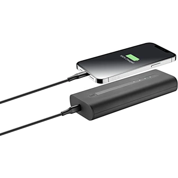 cellularline | Tragbares Ladegerät für Thunder | Aufladen von Powerbank-Akkus mit 20000 mAh - Schnellladung für Handy - Kompakt - USB-C-Kabel im Lieferumfang enthalten – Bild 4