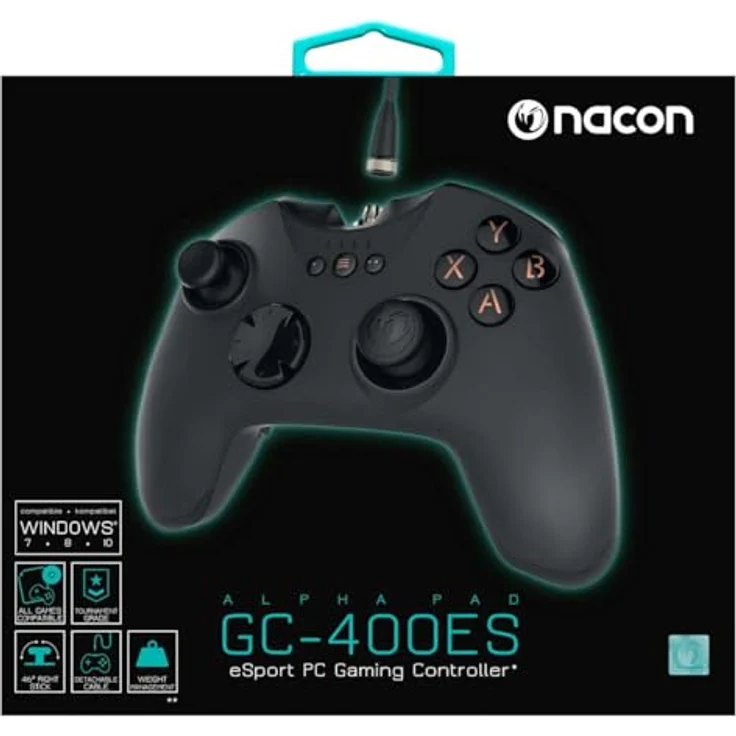 Nacon Alpha Pad GC-400ES eSport PC Gaming Controller Schwarz (NA348859) (PC) – Bild 2