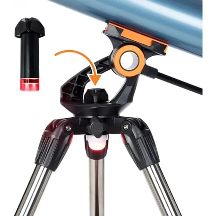 Celestron 22403 Inspire 100AZ Refraktor-Smartphone-Adapter integriert, Refraktor – Blau – Bild 8