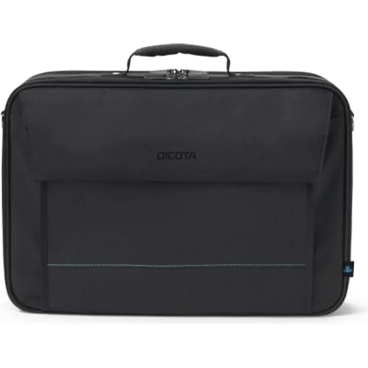 Dicota Sacoche Multi Plus TWO, Notebooktasche für Laptops bis 16 Zoll, leicht und umweltfreundlich aus 300D rPET Polyester, Schwarz – Bild 4