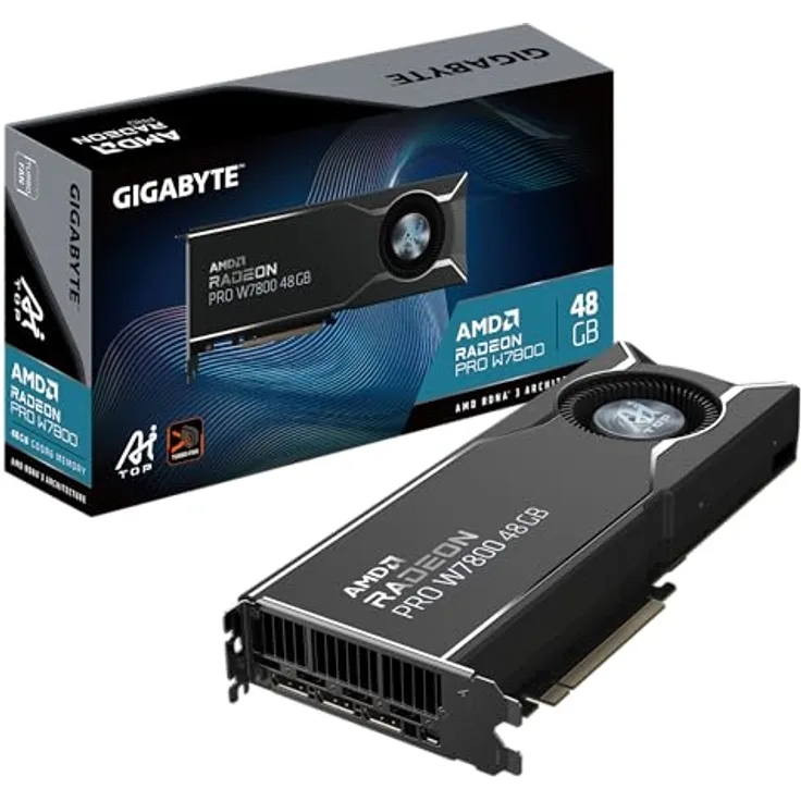 SAPPHIRE Radeon™ Pro W7800 48GB LITE, Grafikkarte mit RDNA 3 Architektur und 4x DP-Anschlüssen