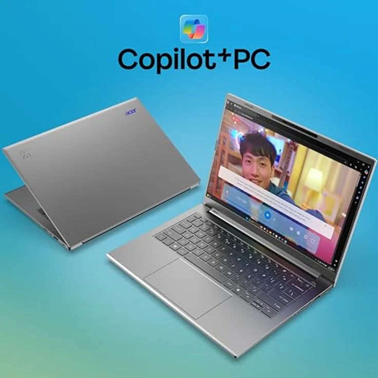 Acer Aspire 14 AI OLED A14-53M-52FA, 14" WUXGA OLED Notebook mit Intel Core Ultra 7, 32 GB RAM, 1 TB SSD und Wi-Fi 7, Silber – Bild 4