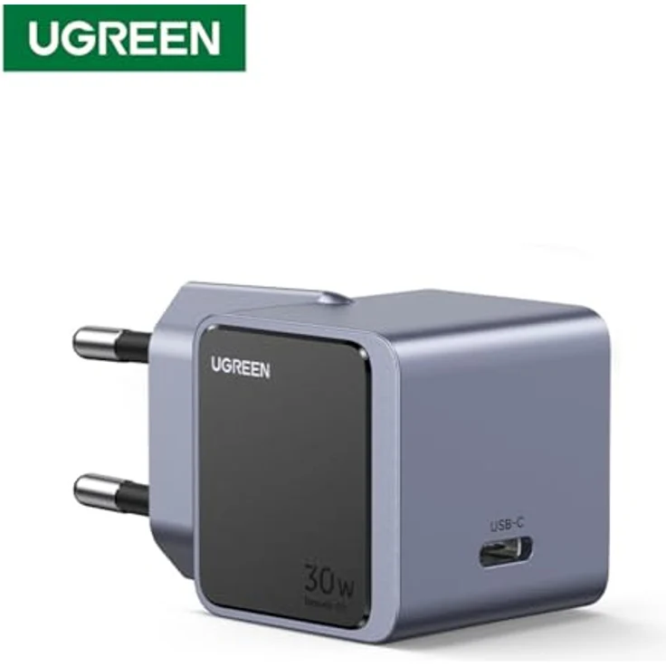 UGREEN Nexode S 30W USB-C GaN Wall Charger, leistungsstarker, kompakter Reiseadapter mit Thermal Guard, grau – Bild 4