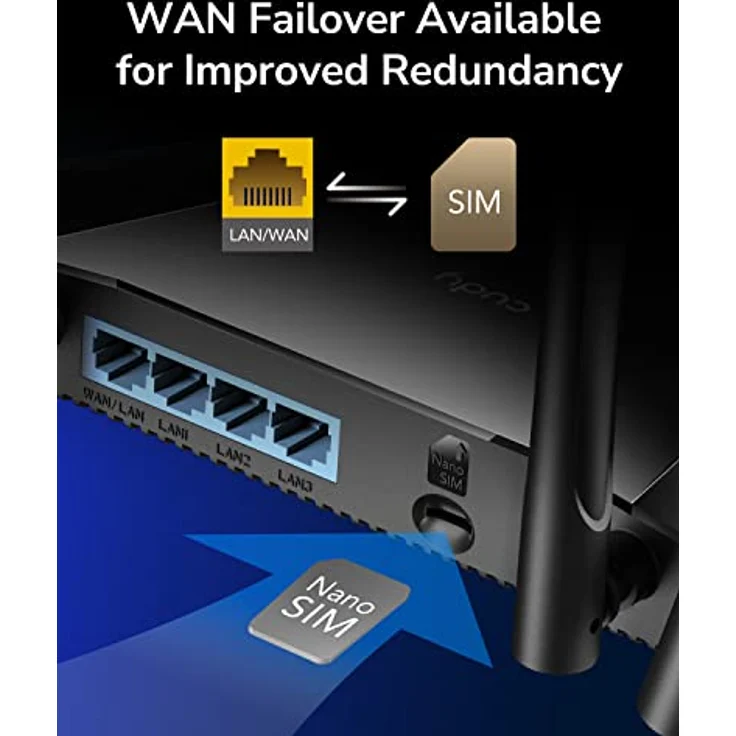 Cudy LT400 4G LTE Router SIM Karte, N300 WLAN Router, 300 Mbit/s WLAN, DDNS, PPTP/L2TP VPN – Bild 4