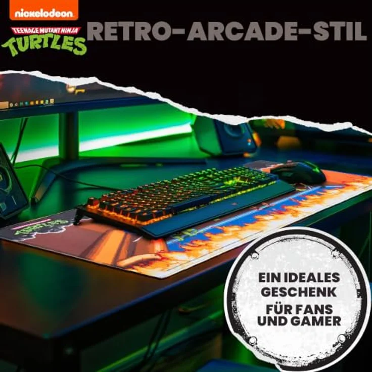 Blue Sky Studios ThumbsUP TMNT Schreibtischunterlage, 70 x 30 cm im Ninja Turtles Design, strapazierfähig und offizielles Merch – Bild 5