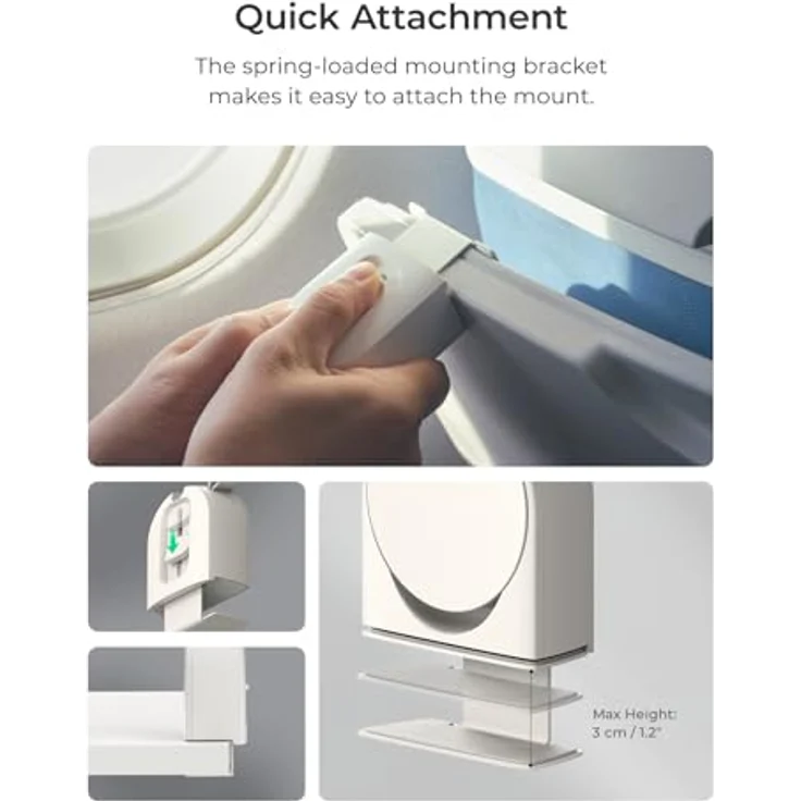 iOttie Treker Magnet-Flugzeughalterung inkl. Magsafe Sticker und Karabiner, für iPhone und Smartphones, Weiss – Bild 5