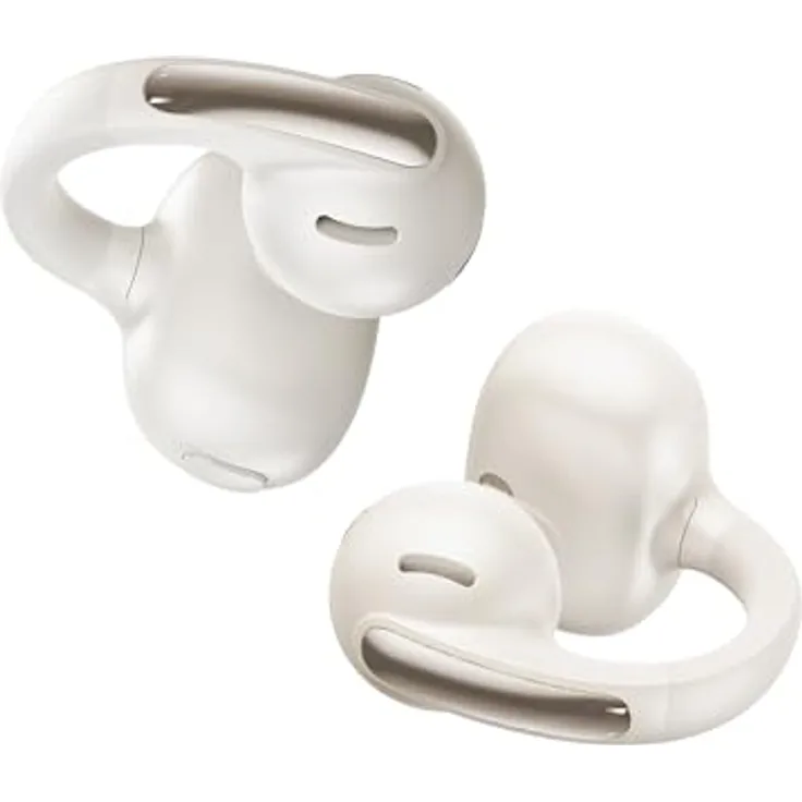 Baseus Bowie MC1 Open Ear Kopfhörer, Ohrclip mit adaptiver Bassverstärkung, Bluetooth 5.4, IP57, 40H Akkulaufzeit, 5,2g - Starlight Weiß