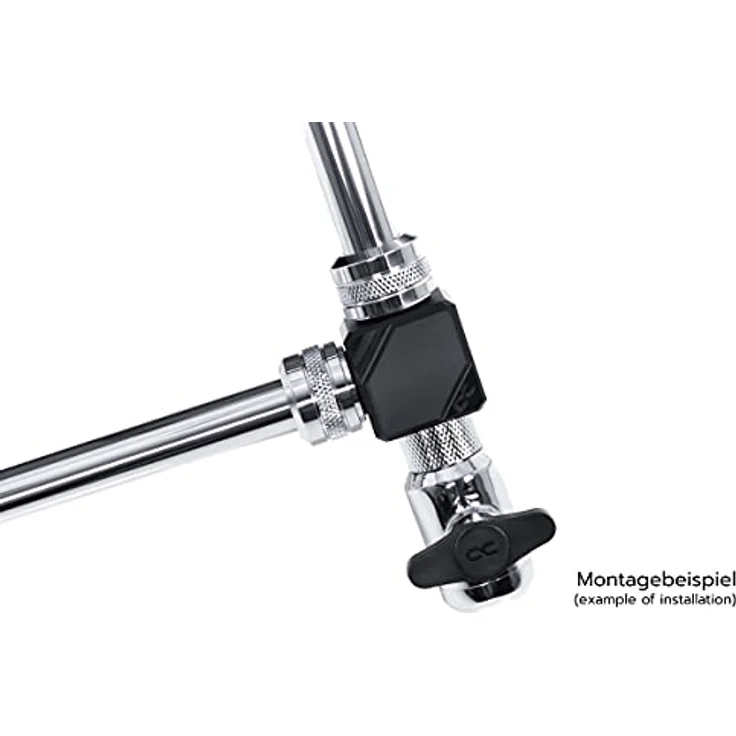 Alphacool Raccord 4 Voies G1/4 Eiszapfen Anschlussklemme, schwarz - ideal für Wasserkühlungssysteme – Bild 4