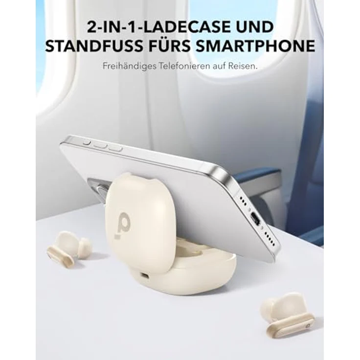 Soundcore P40i Drahtloser Kopfhörer Beige mit aktiver Geräuschunterdrückung und IPX5-Zertifizierung – Bild 2