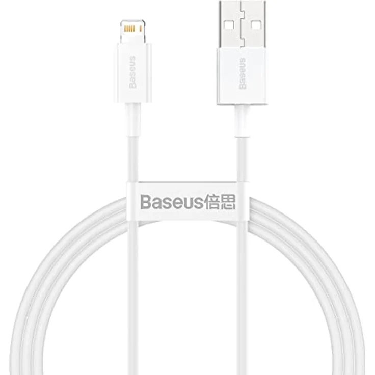 Baseus Superior Series USB auf Lightning Kabel, 2.4A, 1m, weiß - Schnellladen und Datenübertragung – Bild 1