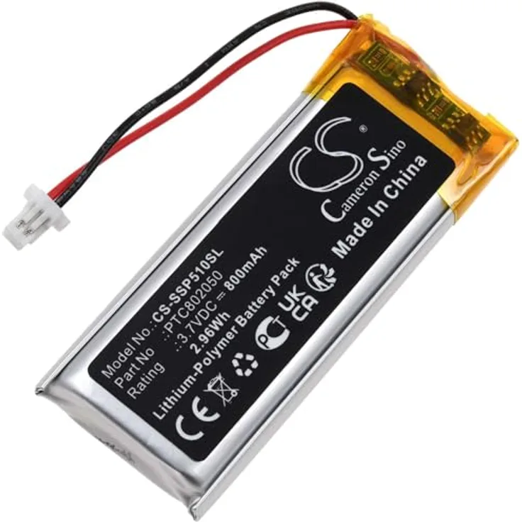 akku-net Akku für Sena SRL2 GT-Air II Motorrad-Headset, 800mAh Li-Polymer, 3,7V, schwarz