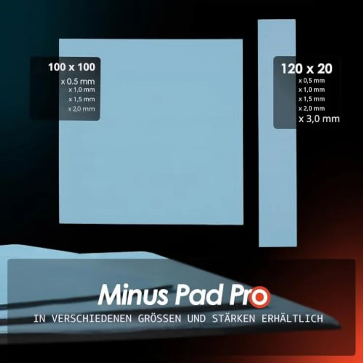 Thermal Grizzly TG Minus Pad Pro, Wärmeleitpad 100x100x1,0 mm, elektrisch nicht leitend, grau – Bild 5